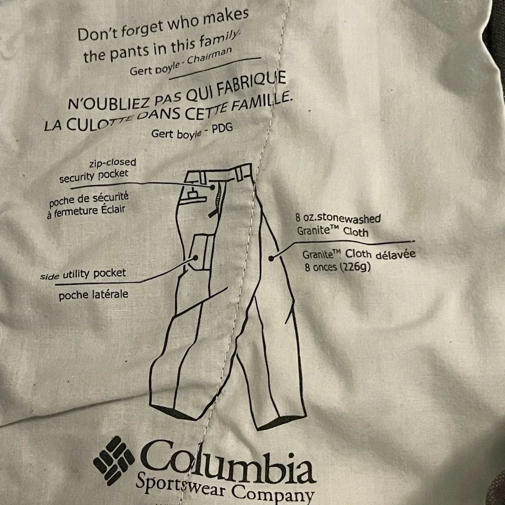 Columbia Men's Utility Pants‎ 40 x 32 Army Greenish Gray Outdoor Wear